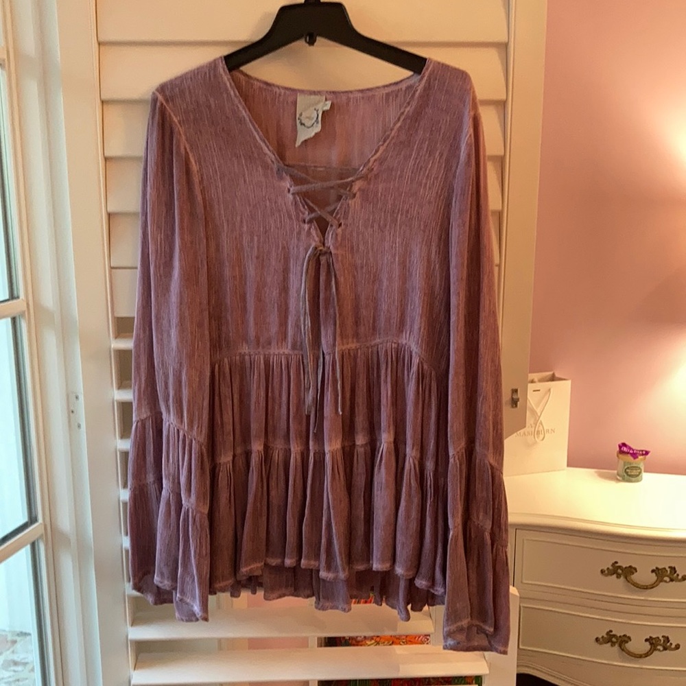 Washed Purple Blouse - Picture 2 of 3